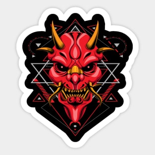 oni mask japan Sticker